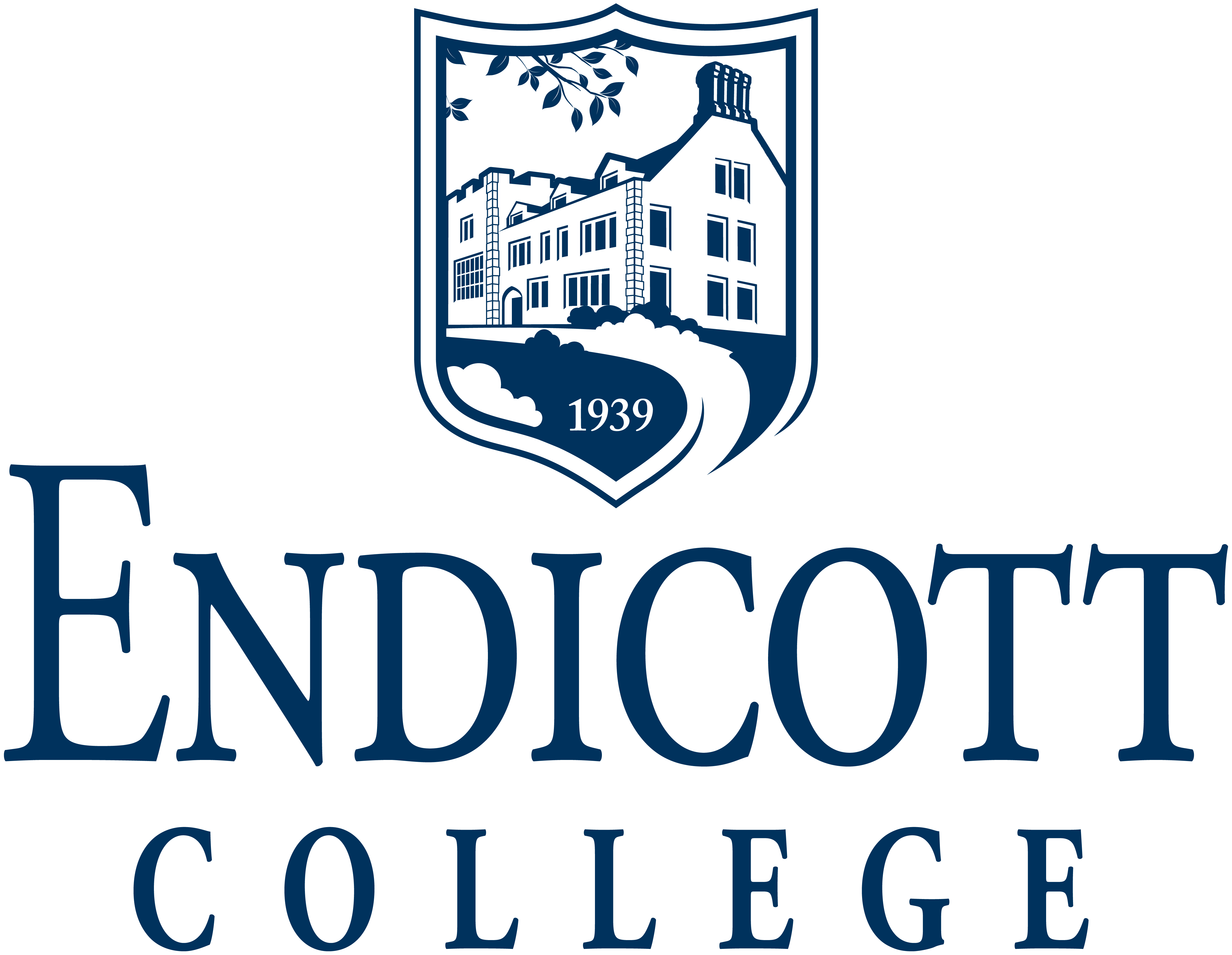 Vertical/Stacked Variation of the Endicott College logo