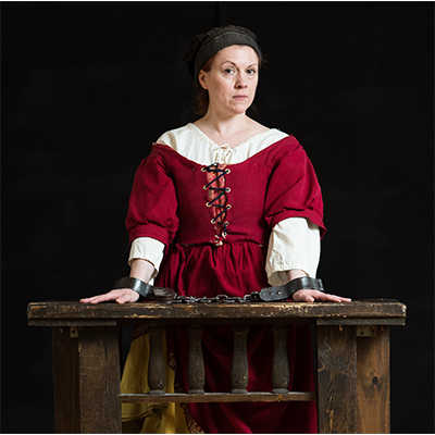 Actress dressed as Bridget Bishop