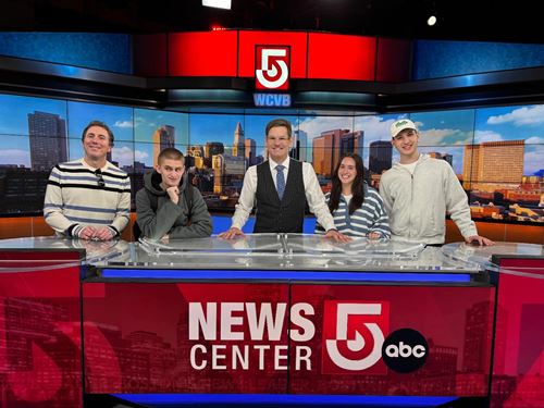 Ken D. with students at WCVB
