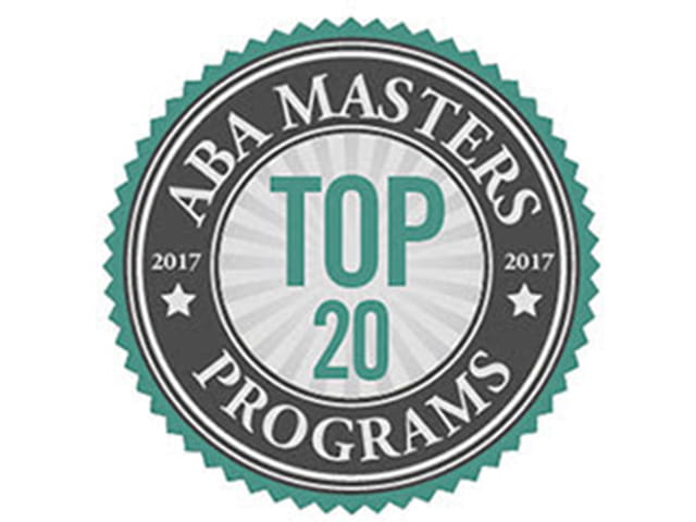 2017 ABA Masters Programs Top 20 award logo