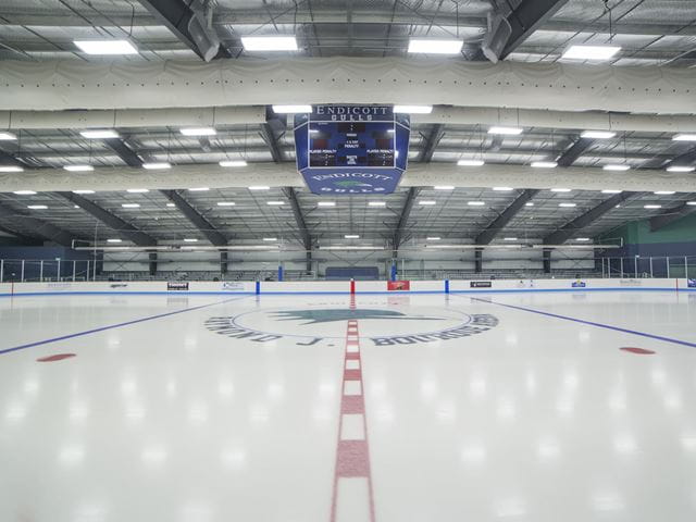 an empty ice rink