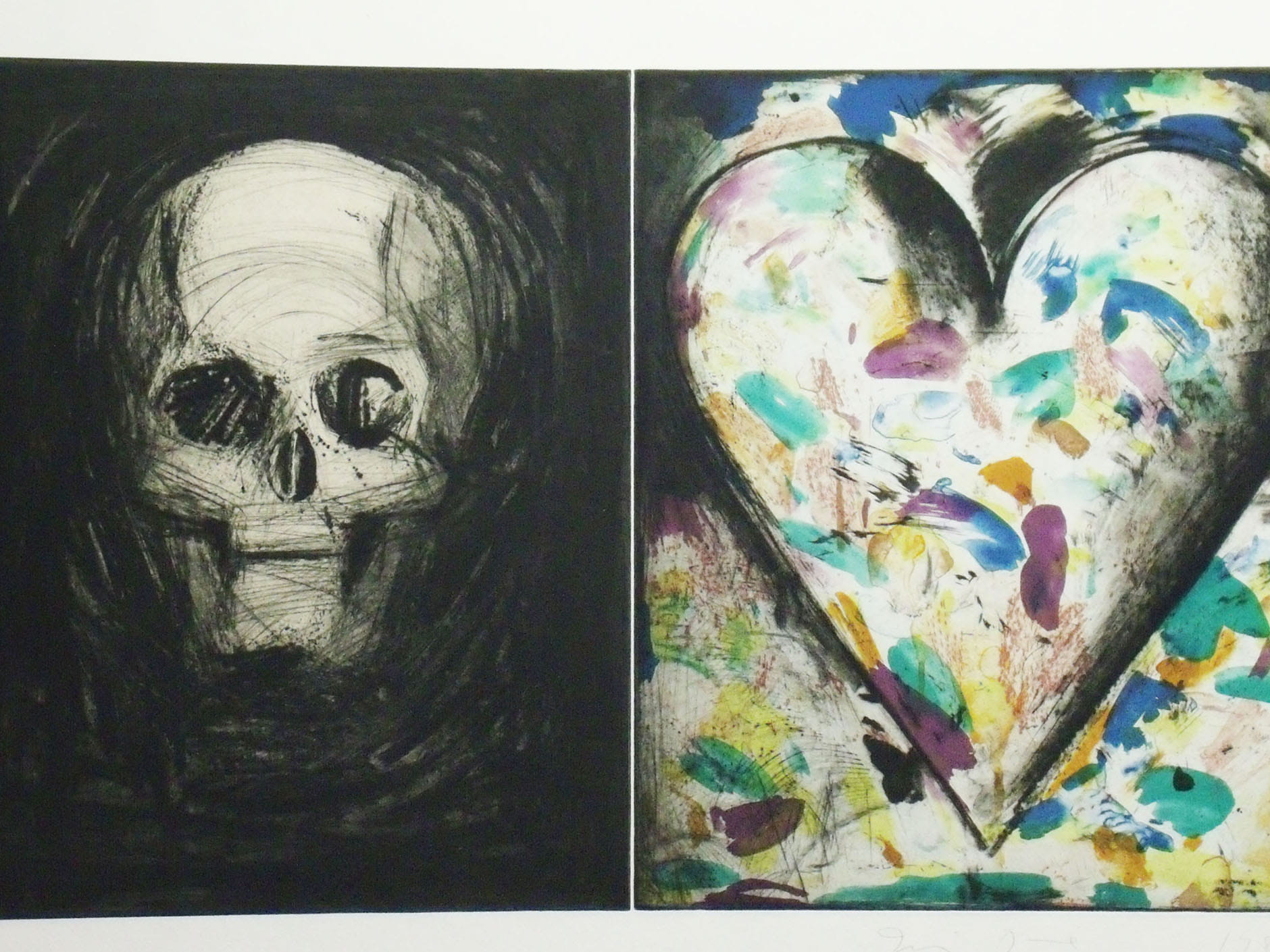 Jim Dine, Sovereign Nights, 1986, 24 x 40, drypoint, color aquatint with chine colle