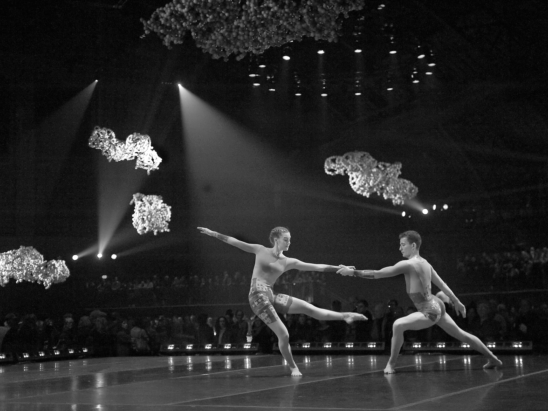 Black and White photo of two dancers by Stephanie Berger
