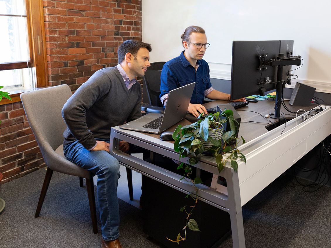 Ryan Heidorn working with his business partner