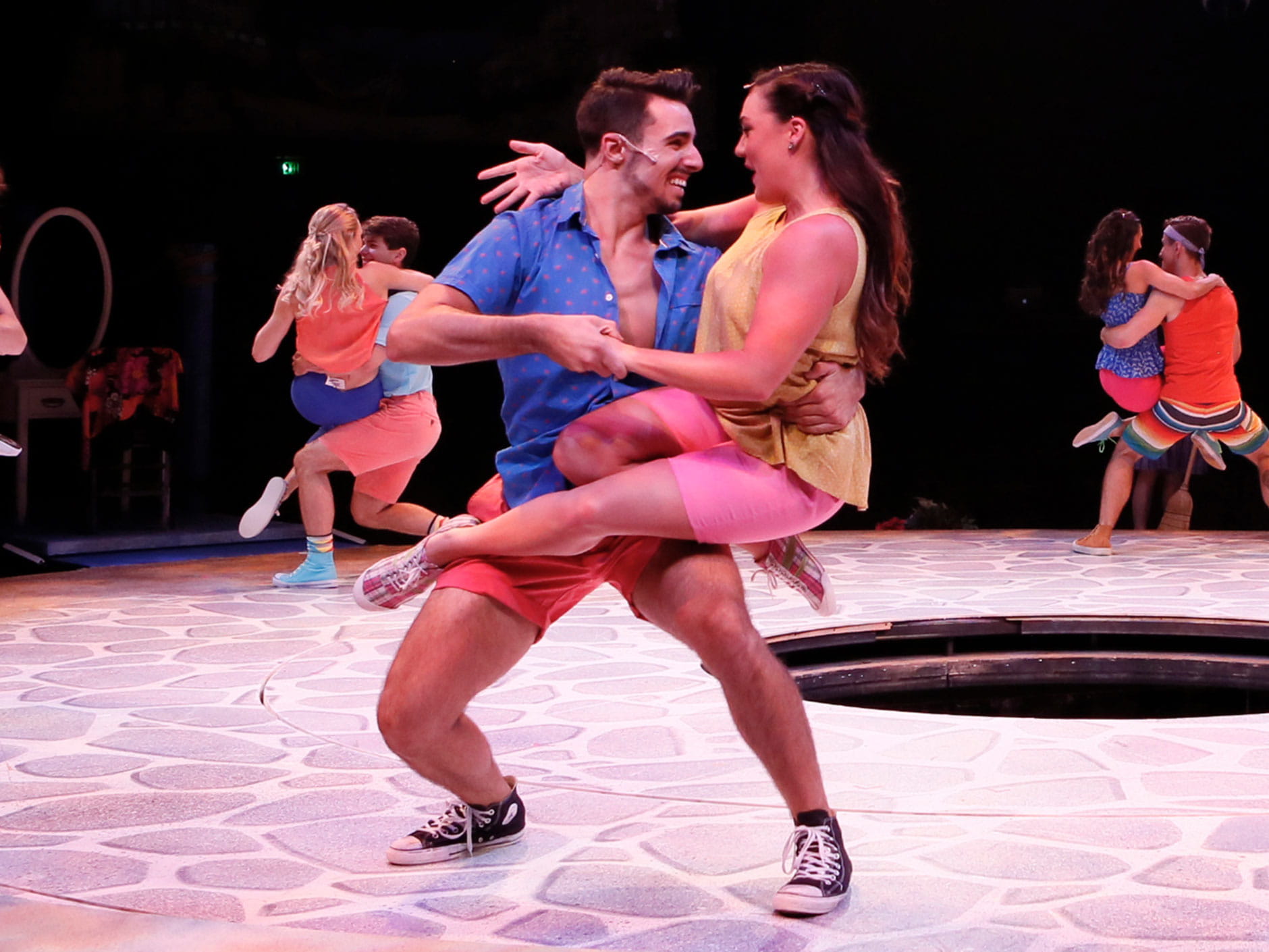 David Aranjo '17 dancing in Mamma Mia!