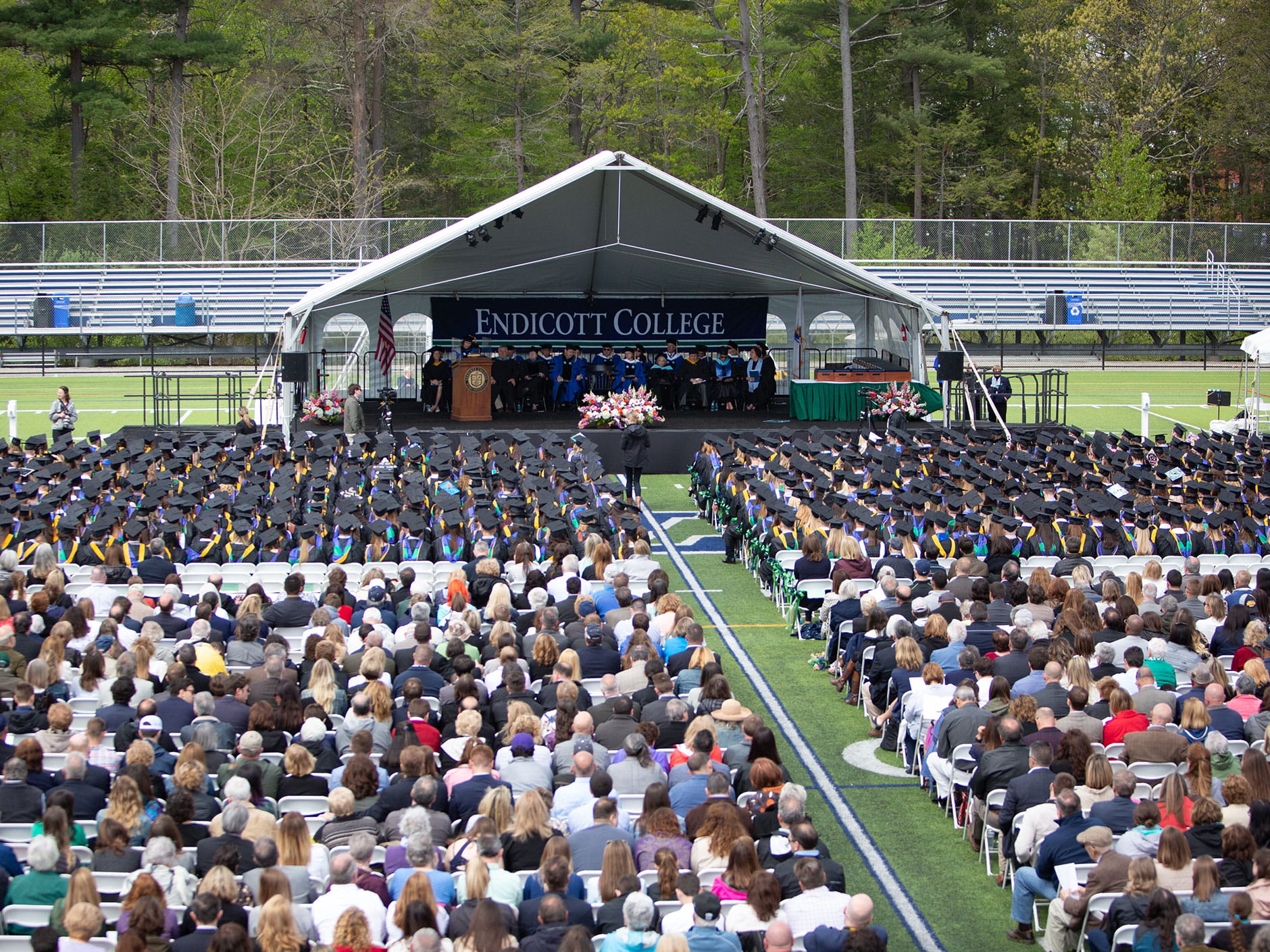 The field of guests at Commencement 2018