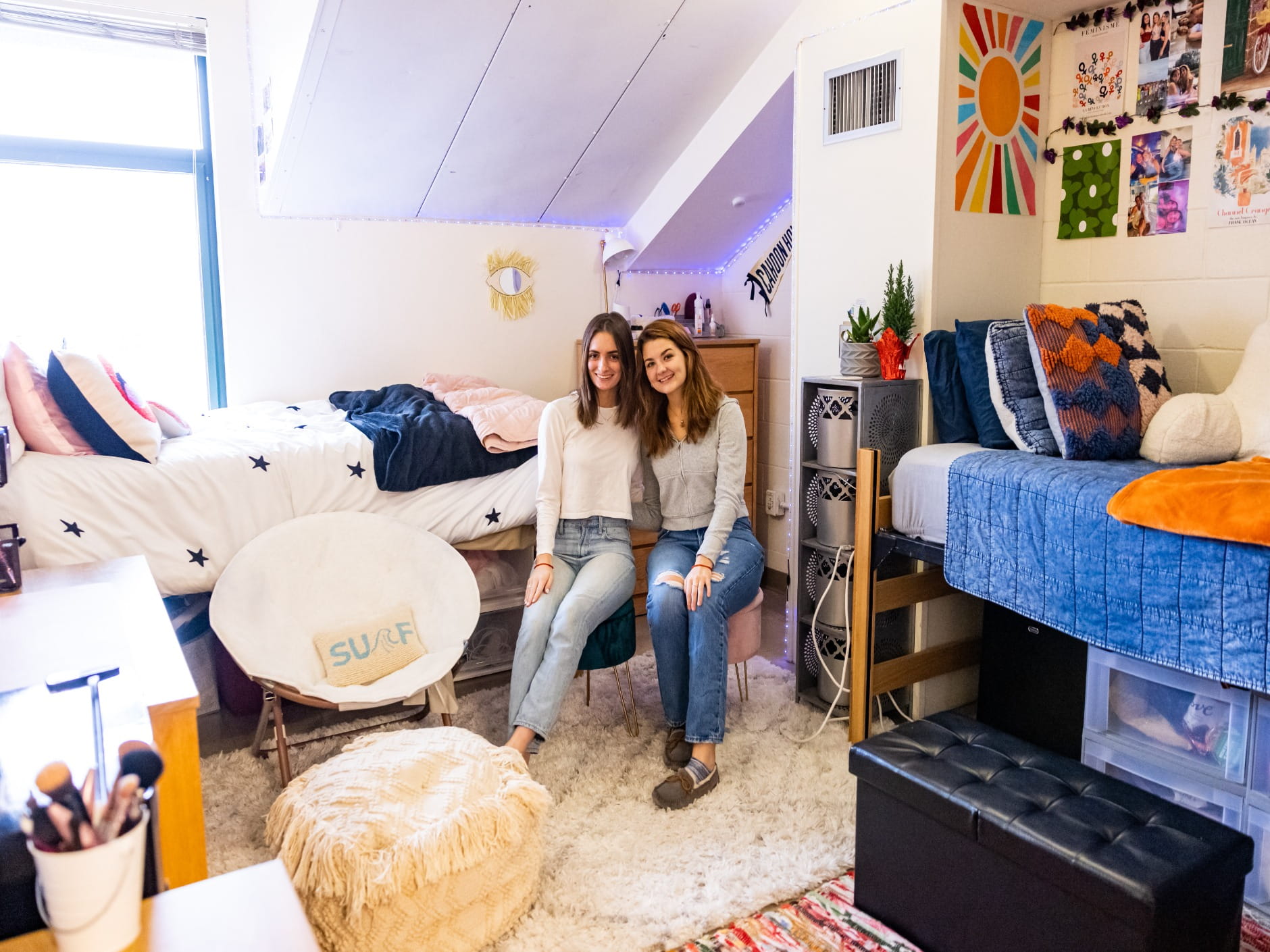 Endicott students in their living space