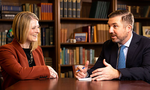 Chrissy Dahlheimer and Patrick Hewett from Institutional Advancement