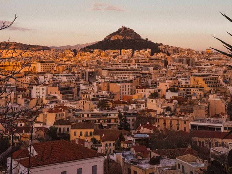 Study Abroad student image city with mountian