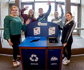 Endicott students recycling