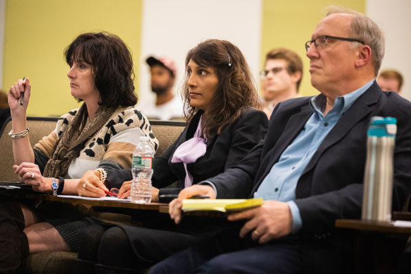 Jugmi Rao, Vice President of Small Business-North Shore at TD Bank; Jim Stone, Vice President of Client Solutions at TERRAnova, LLC; and Kate Morgan, Founder and CEO of Boston Human Capital Partners