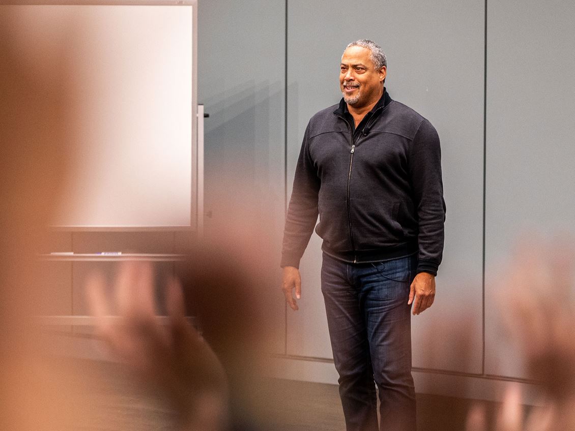 Don McPherson speaks at Endicott College