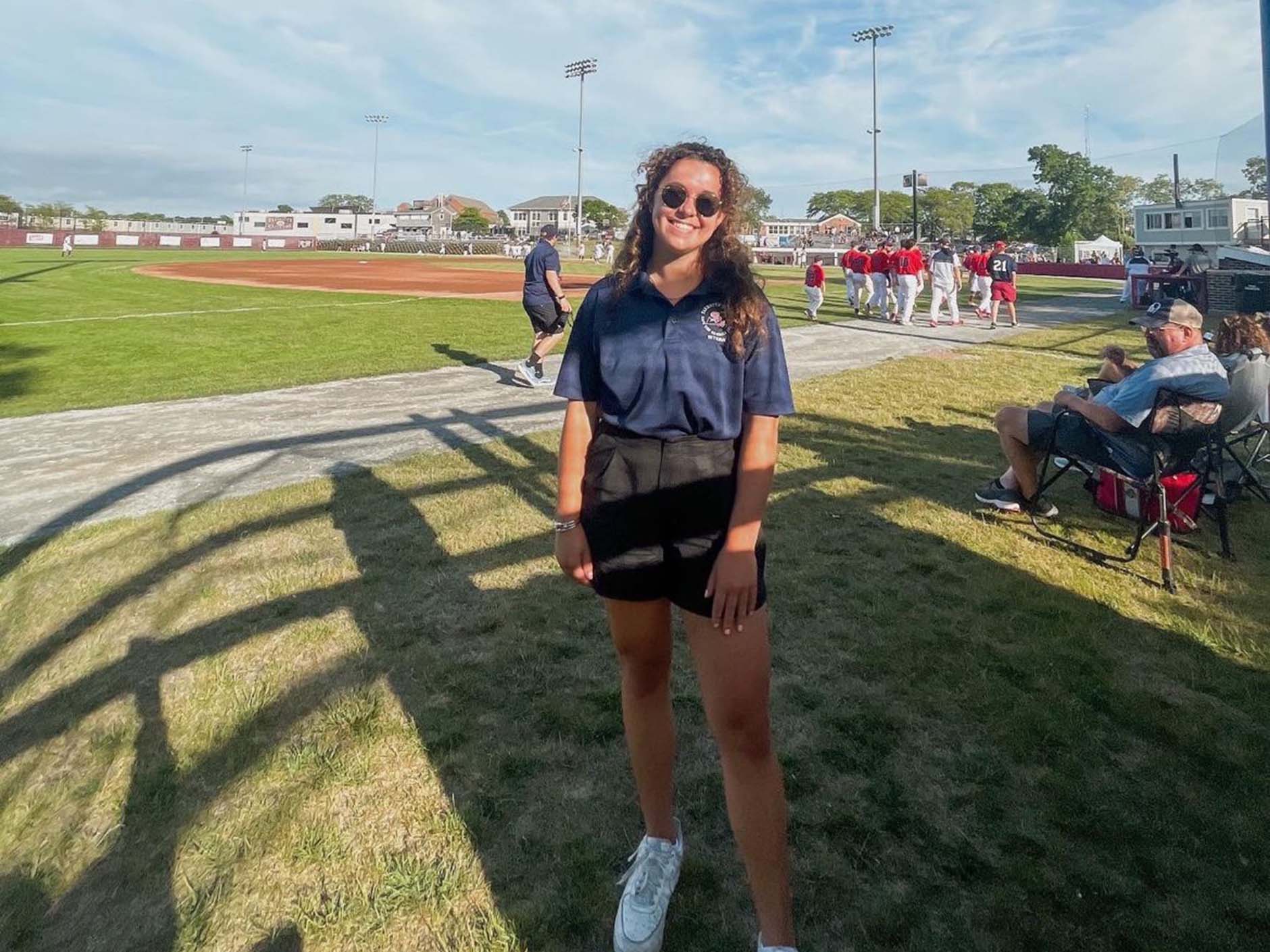 Interning with the Yarmouth–Dennis Red Sox over the summer, sport management major and communication minor Shaela Nally ’25 got first-hand experience in the world of baseball.