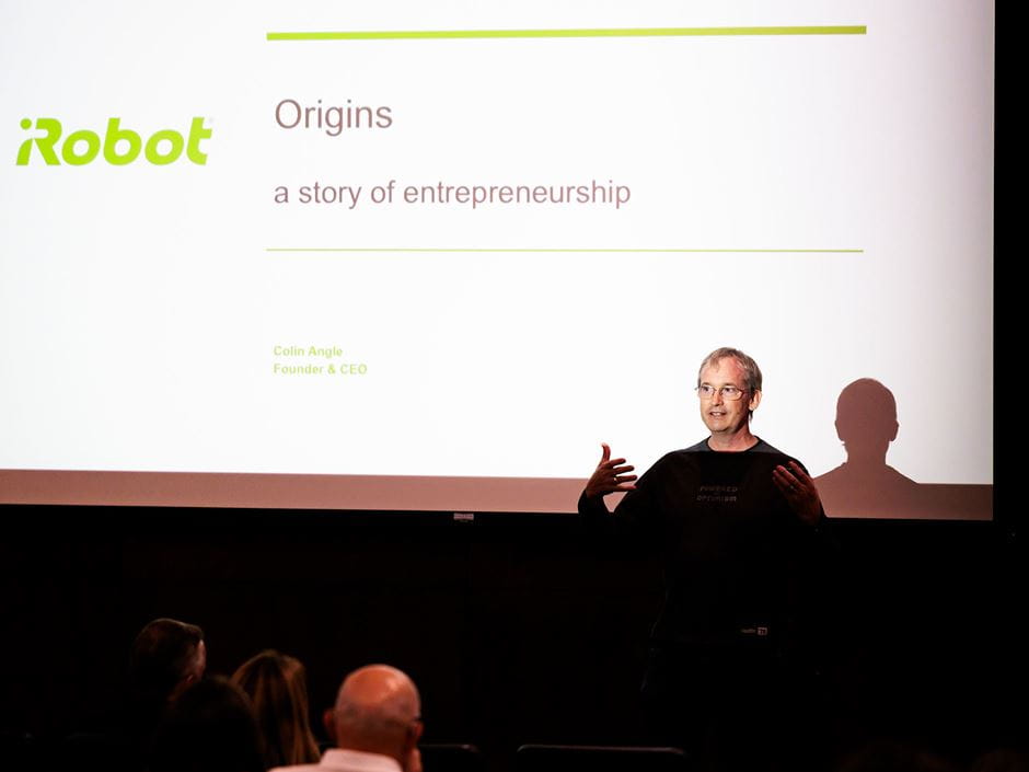 Making robots isn’t all it’s cracked up to be, and in a talk at Endicott College’s Colin and Erika Angle Center for Entrepreneurship, iRobot Founder and CEO Colin Angle shared his entrepreneurship story of ups and downs—and the Roomba. 