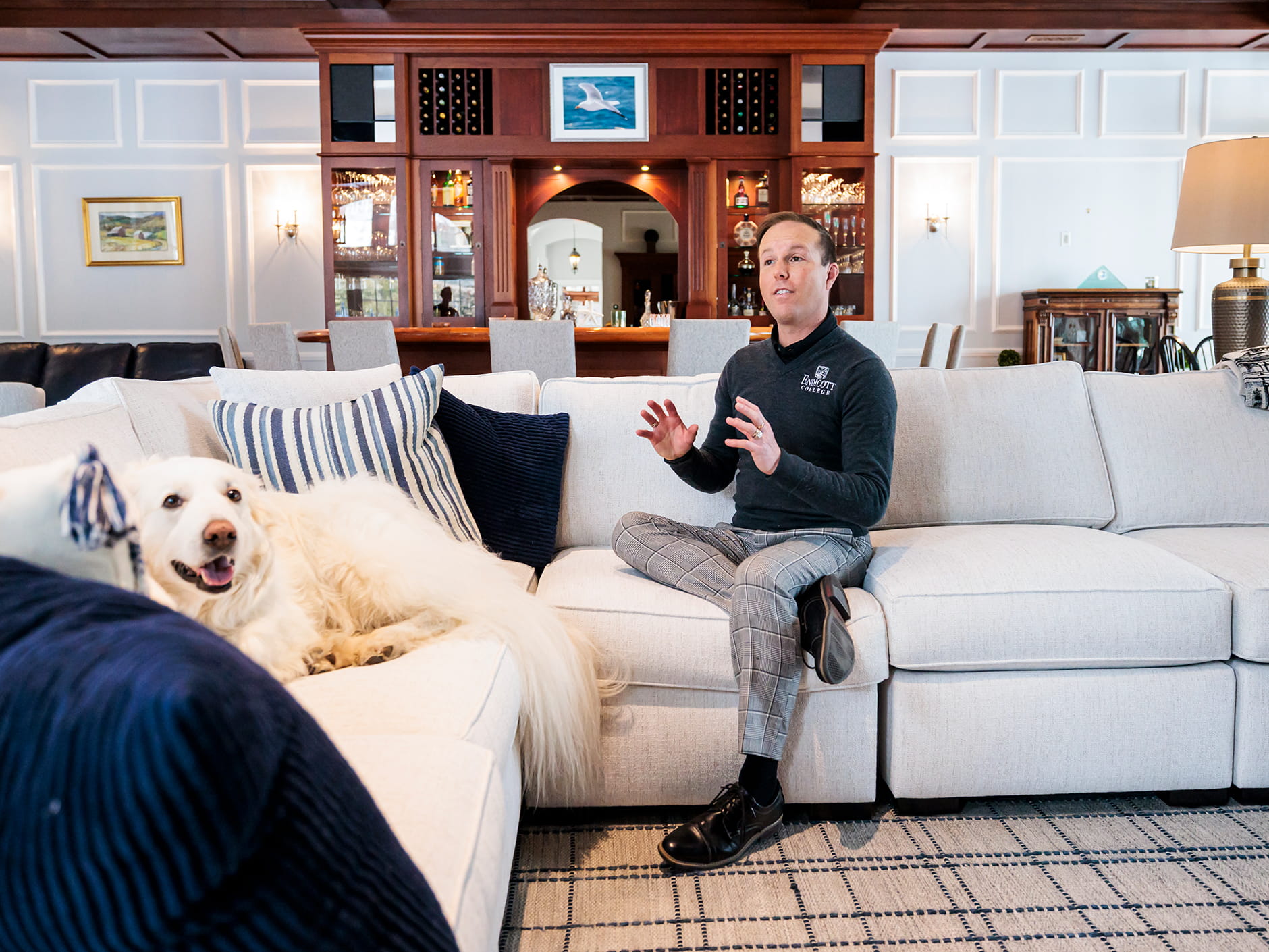 Bryan Cain with his dog