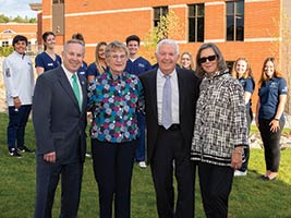 group picture of president and donors