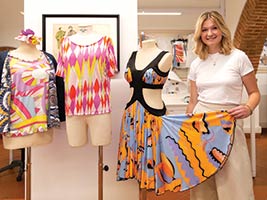 student with dresses