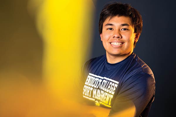 Kainu’u Gavin ’24, also a sport management major with an esports minor, spent his 2021 internship with the Cabrillo College Athletic Department researching and developing a proposal for an esports management department at the college.