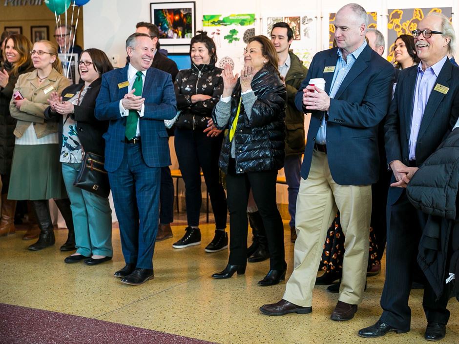 Endicott College faculty and staff at endowment party