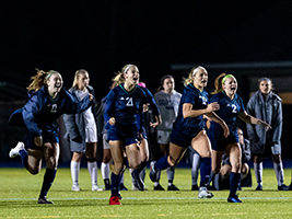 Endicott women's team celebrates