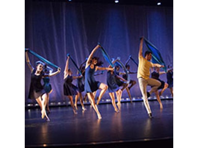 a group of people in a dance show
