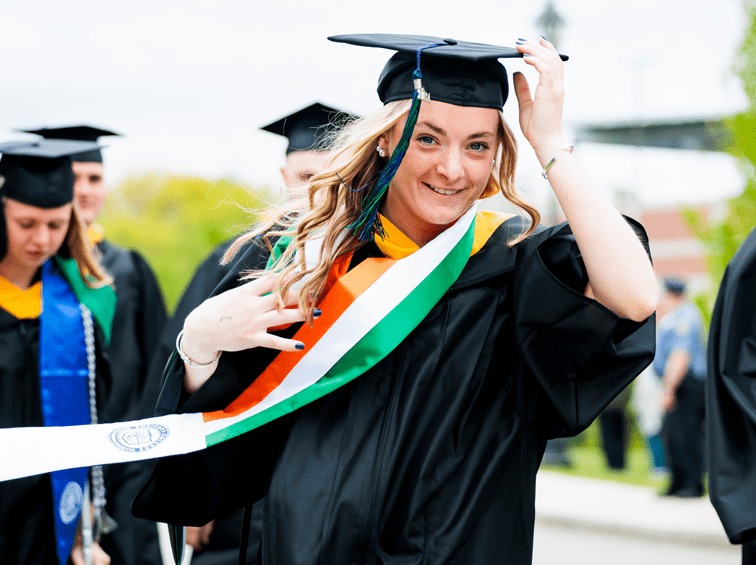 Students at commencement