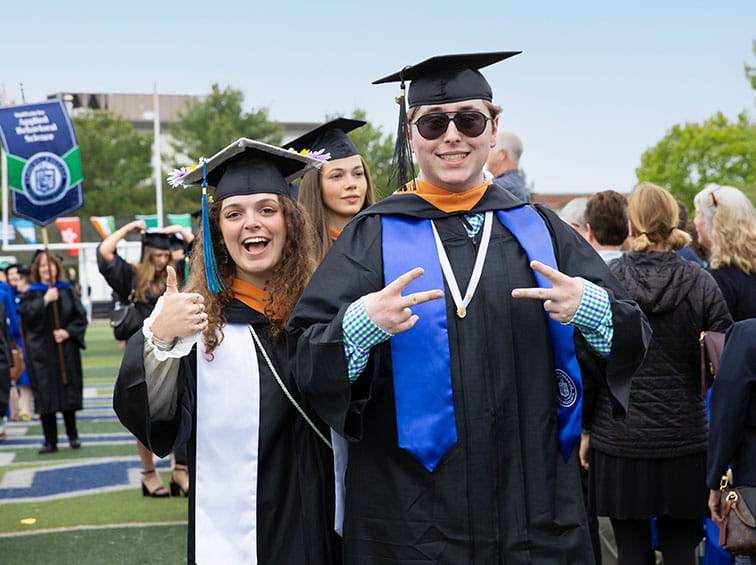 Students at Commencement