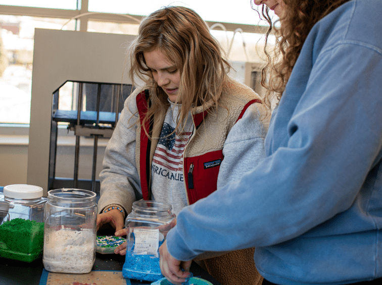 Students at Makerspace