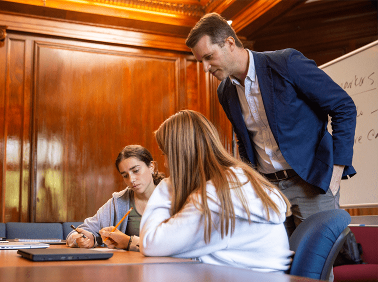 Faculty with students