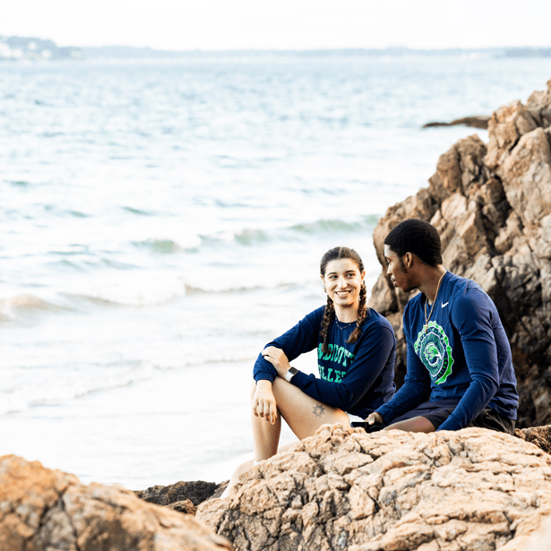 Students on the beach