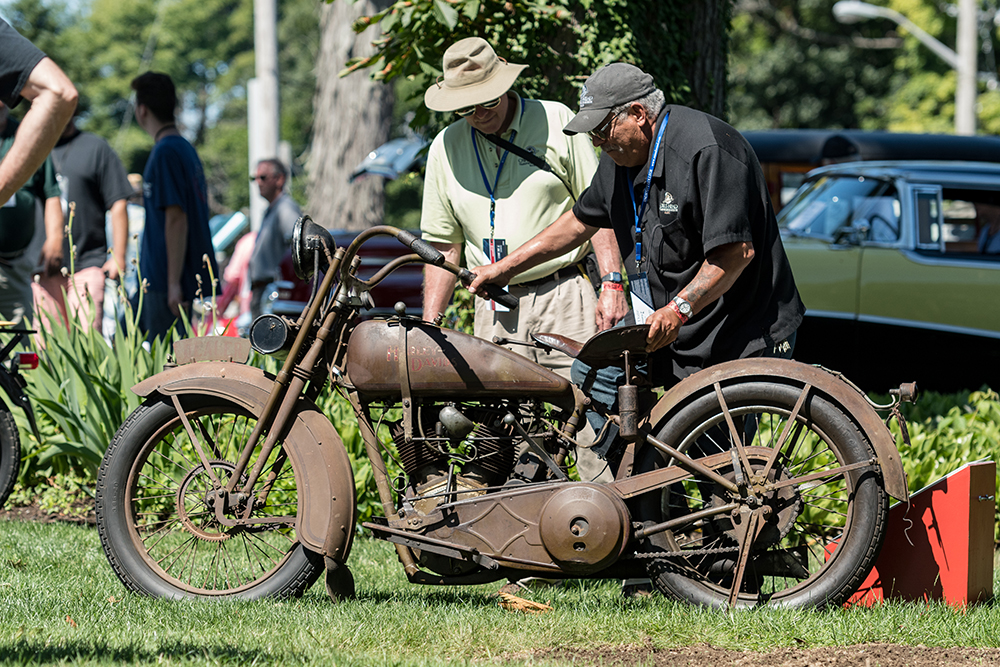 Motorcycle on display at Concours d'Elegance