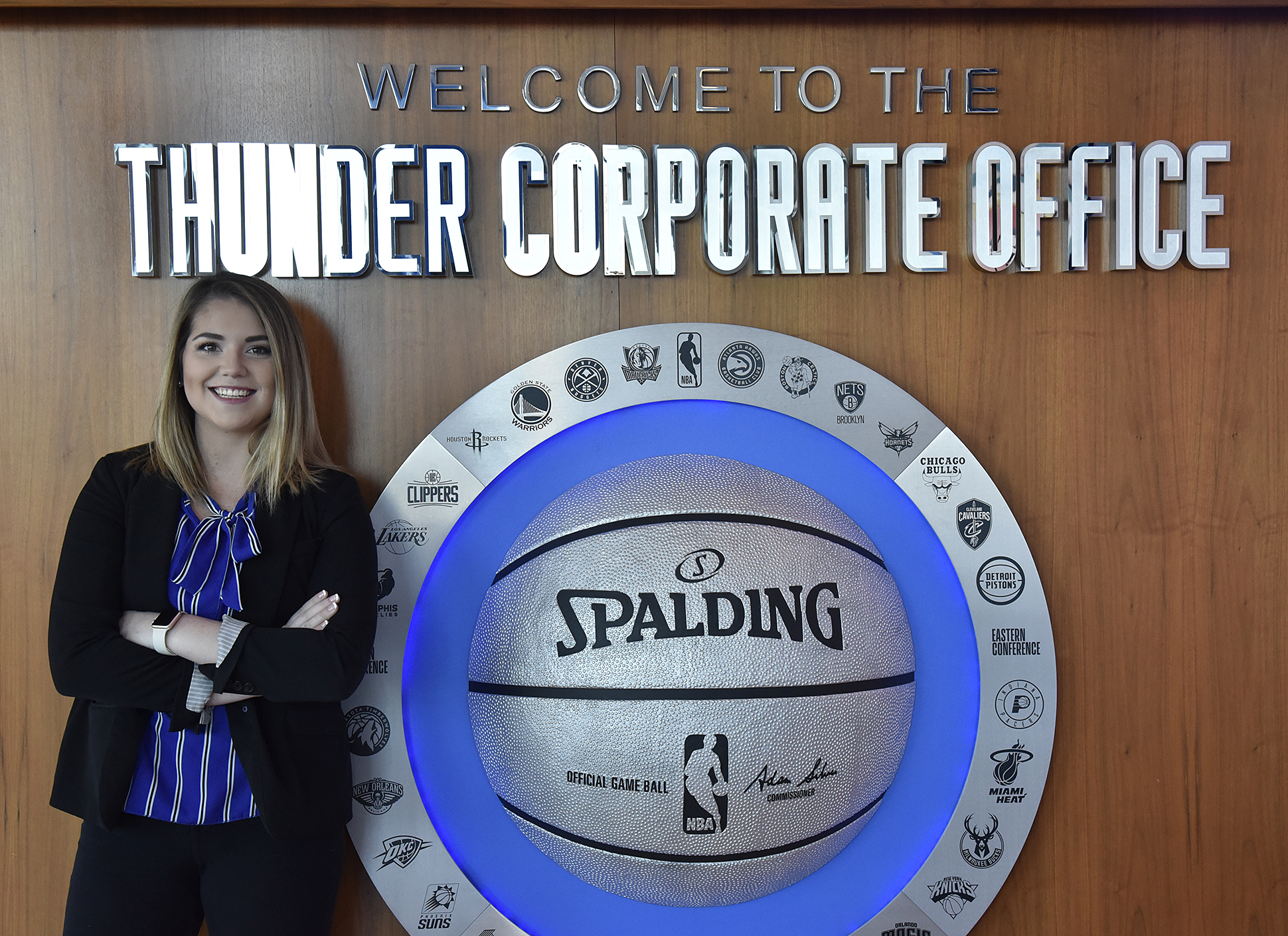 Endicott student Lauren Sheehan at Thunder Corporate Office